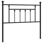 Casa si Gradina - Mobilier - Paturi si accesorii - Accesorii paturi - Tablie de pat metalica, negru, 107 cm - Infinity.ro