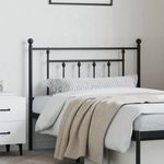 Casa si Gradina - Mobilier - Paturi si accesorii - Accesorii paturi - Tablie de pat metalica, negru, 107 cm - Infinity.ro