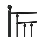 Casa si Gradina - Mobilier - Paturi si accesorii - Accesorii paturi - Tablie de pat metalica, negru, 107 cm - Infinity.ro