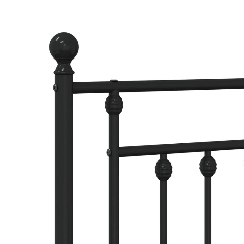 Casa si Gradina - Mobilier - Paturi si accesorii - Accesorii paturi - Tablie de pat metalica, negru, 107 cm - Infinity.ro