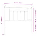 Casa si Gradina - Mobilier - Paturi si accesorii - Accesorii paturi - Tablie de pat metalica, negru, 107 cm - Infinity.ro