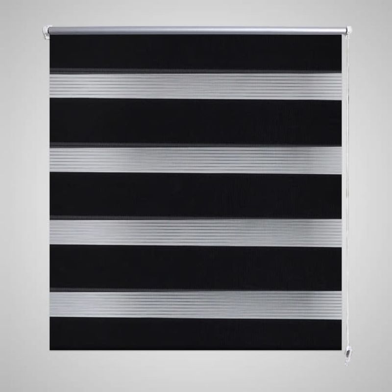 Casa si Gradina - Textile si covoare - Rulouri si jaluzele - Jaluzea tip zebra, 140 x 175 cm, negru - Infinity.ro