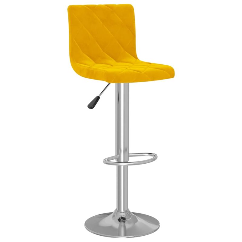 Casa si Gradina - Mobilier - Scaune si fotolii - Scaune - Scaune de bar, 2 buc., galben mustar, catifea - Infinity.ro