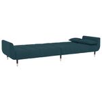 Casa si Gradina - Mobilier - Canapele si coltare - Canapele - Canapea extensibila cu 2 locuri, 2 perne, albastru, catifea - Infinity.ro