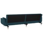 Casa si Gradina - Mobilier - Canapele si coltare - Canapele - Canapea extensibila cu 2 locuri, 2 perne, albastru, catifea - Infinity.ro