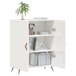 Casa si Gradina - Mobilier - Comode si corpuri - Comode - Servanta, alb extralucios, 69,5x34x90 cm, lemn compozit - Infinity.ro