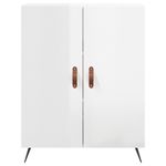 Casa si Gradina - Mobilier - Comode si corpuri - Comode - Servanta, alb extralucios, 69,5x34x90 cm, lemn compozit - Infinity.ro