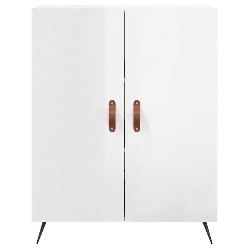 Casa si Gradina - Mobilier - Comode si corpuri - Comode - Servanta, alb extralucios, 69,5x34x90 cm, lemn compozit - Infinity.ro