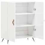 Casa si Gradina - Mobilier - Comode si corpuri - Comode - Servanta, alb extralucios, 69,5x34x90 cm, lemn compozit - Infinity.ro