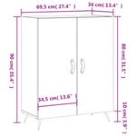 Casa si Gradina - Mobilier - Comode si corpuri - Comode - Servanta, alb extralucios, 69,5x34x90 cm, lemn compozit - Infinity.ro