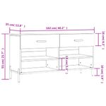 Casa si Gradina - Mobilier - Organizare si depozitare - Organizator incaltaminte - Banca de pantofi, gri sonoma, 102x35x55 cm, lemn prelucrat - Infinity.ro