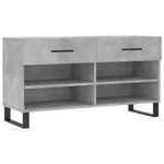Casa si Gradina - Mobilier - Organizare si depozitare - Organizator incaltaminte - Bancheta pantofar, gri beton, 102x35x55 cm, lemn prelucrat - Infinity.ro