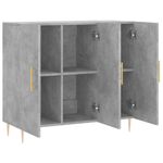 Casa si Gradina - Mobilier - Comode si corpuri - Comode - Servanta, gri beton, 90x34x80 cm, lemn compozit - Infinity.ro