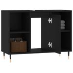 Casa si Gradina - Mobilier - Mobilier baie - Comode baie - Comoda pentru baie, negru, 80x33x60 cm, lemn compozit - Infinity.ro