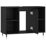 Casa si Gradina - Mobilier - Mobilier baie - Comode baie - Comoda pentru baie, negru, 80x33x60 cm, lemn compozit - Infinity.ro