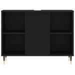Casa si Gradina - Mobilier - Mobilier baie - Comode baie - Comoda pentru baie, negru, 80x33x60 cm, lemn compozit - Infinity.ro