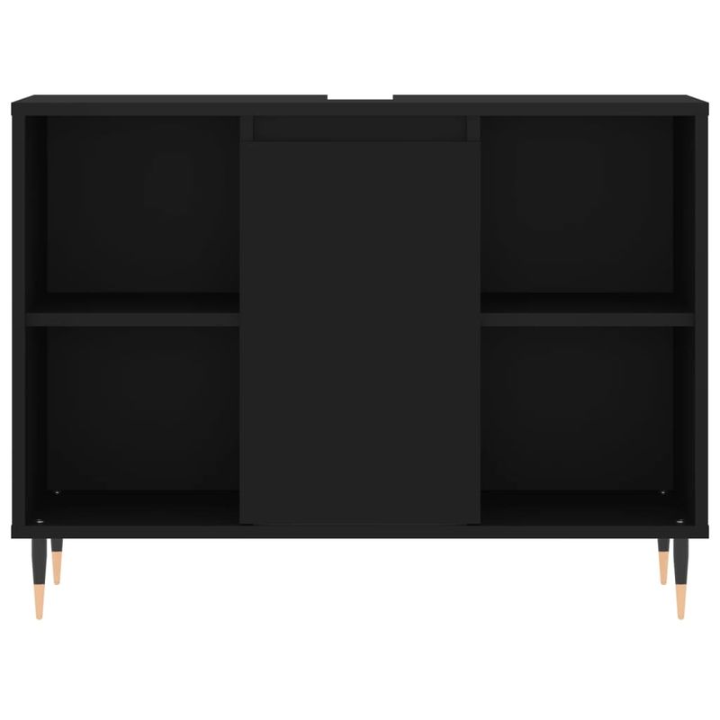 Casa si Gradina - Mobilier - Mobilier baie - Comode baie - Comoda pentru baie, negru, 80x33x60 cm, lemn compozit - Infinity.ro