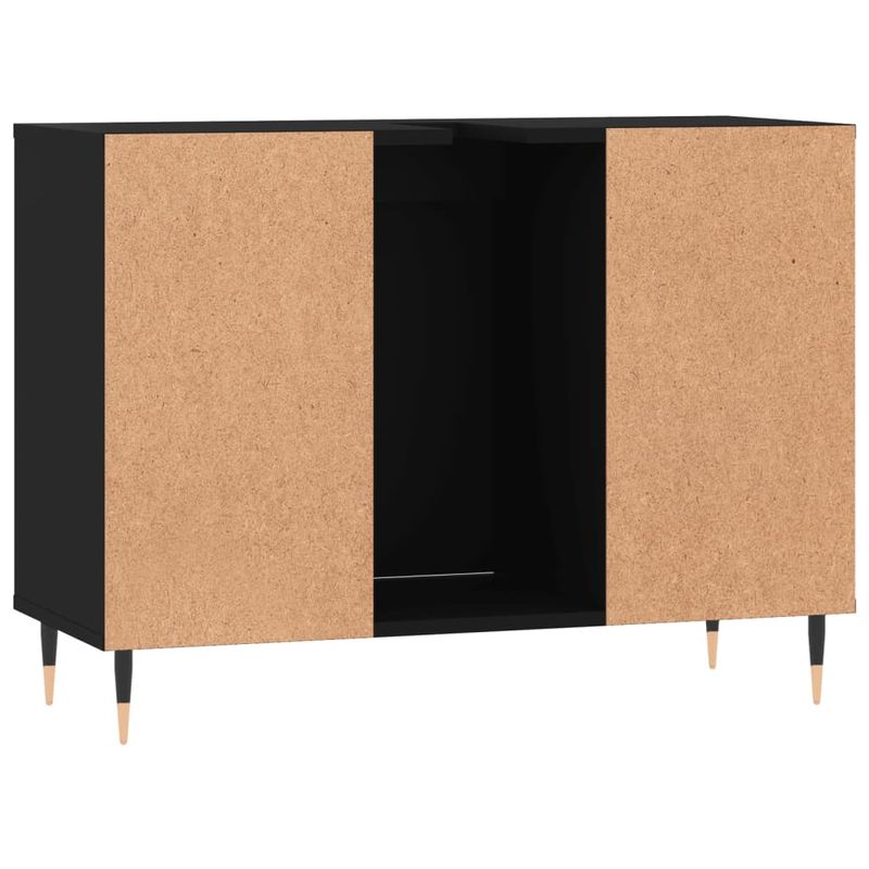 Casa si Gradina - Mobilier - Mobilier baie - Comode baie - Comoda pentru baie, negru, 80x33x60 cm, lemn compozit - Infinity.ro