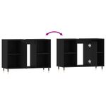 Casa si Gradina - Mobilier - Mobilier baie - Comode baie - Comoda pentru baie, negru, 80x33x60 cm, lemn compozit - Infinity.ro