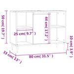 Casa si Gradina - Mobilier - Mobilier baie - Comode baie - Comoda pentru baie, negru, 80x33x60 cm, lemn compozit - Infinity.ro