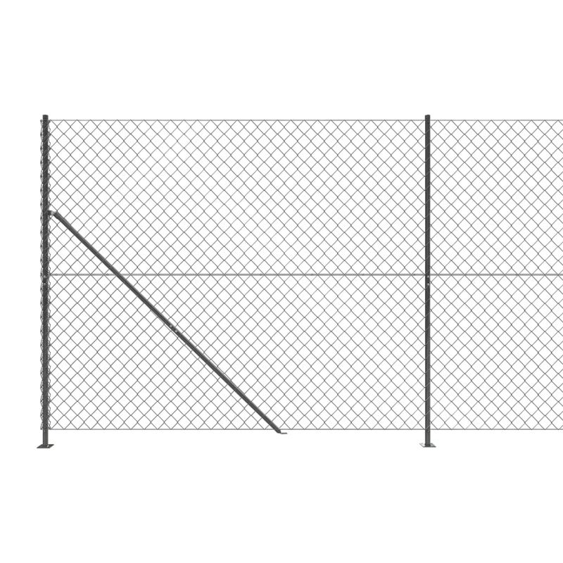 Casa si Gradina - Gradina si terasa - Garduri, panouri si accesorii - Gard plasa de sarma cu bordura, antracit, 1,6x10 m - Infinity.ro