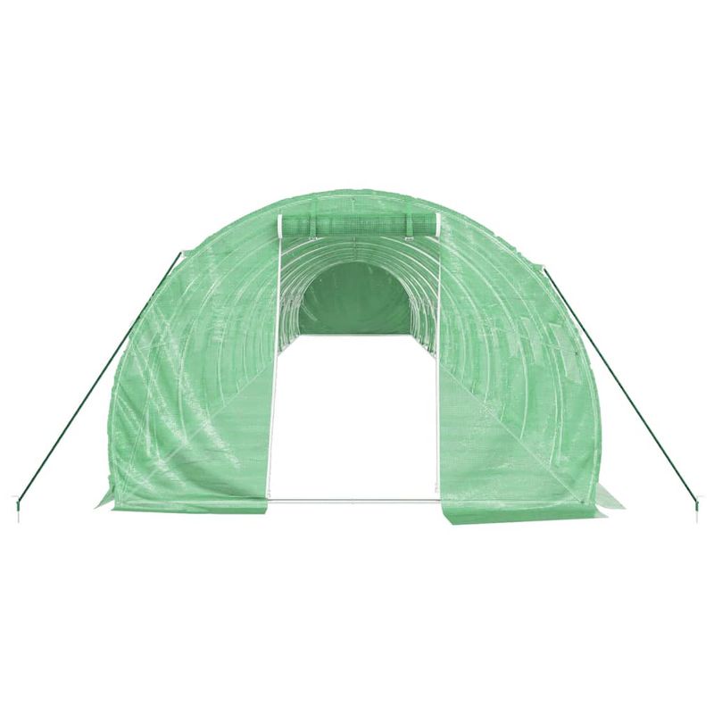 Casa si Gradina - Gradinarit si plante - Sere si solarii - Sera cu cadru din otel, verde, 48 m², 16x3x2 m - Infinity.ro