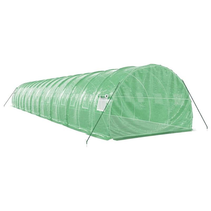 Casa si Gradina - Gradinarit si plante - Sere si solarii - Sera cu cadru din otel, verde, 48 m², 16x3x2 m - Infinity.ro