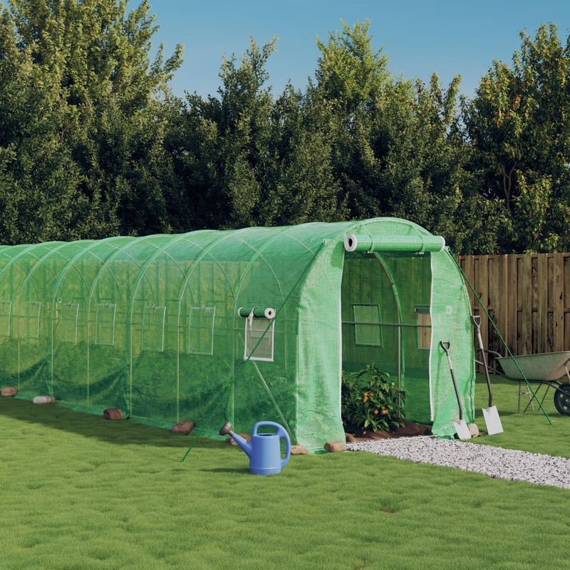 Casa si Gradina - Gradinarit si plante - Sere si solarii - Sera cu cadru din otel, verde, 12 m², 6x2x2 m - Infinity.ro