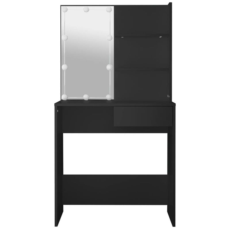 Casa si Gradina - Mobilier - Comode si corpuri - Masute de toaleta - Masa de toaleta cu LED, negru, 74,5x40x141 cm - Infinity.ro