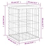 Casa si Gradina - Gradina si terasa - Mobilier exterior - Bancute de gradina - Banca de gradina, 33x31x42 cm, lemn masiv Douglas - Infinity.ro