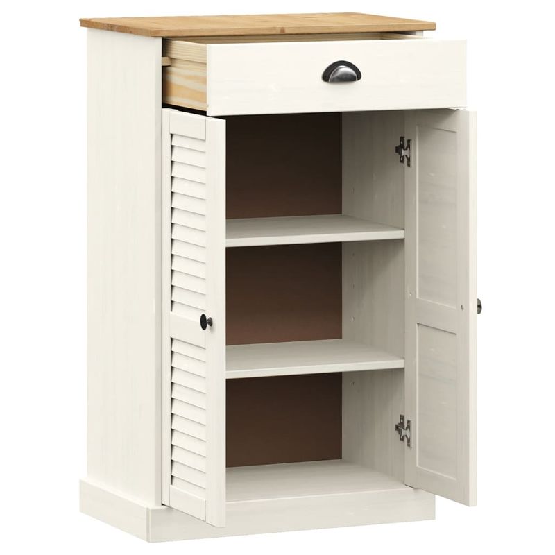 Casa si Gradina - Mobilier - Organizare si depozitare - Organizator incaltaminte - Dulap de pantofi VIGO, alb, 60x35x96 cm, lemn masiv de pin - Infinity.ro