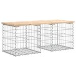 Casa si Gradina - Gradina si terasa - Mobilier exterior - Bancute de gradina - Banca de gradina, design gabion, 103x44x42cm, lemn masiv de pin, mărime 44x103x42 cm - Infinity.ro