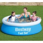 Casa si Gradina - Gradina si terasa - Piscine si accesorii - Piscine - Bestway Piscina gonflabila Fast Set, albastru, 183x51 cm, rotunda - Infinity.ro