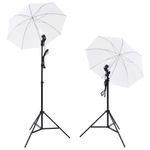 TV, Audio-Video si Foto - Aparate foto si accesorii - Accesorii foto si video - Blitzuri - Set studio foto cu lampi, umbrele, fundal si reflector - Infinity.ro