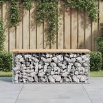 Casa si Gradina - Gradina si terasa - Mobilier exterior - Bancute de gradina - Banca de gradina, design gabion, 103x31,5x42 cm, lemn masiv pin - Infinity.ro