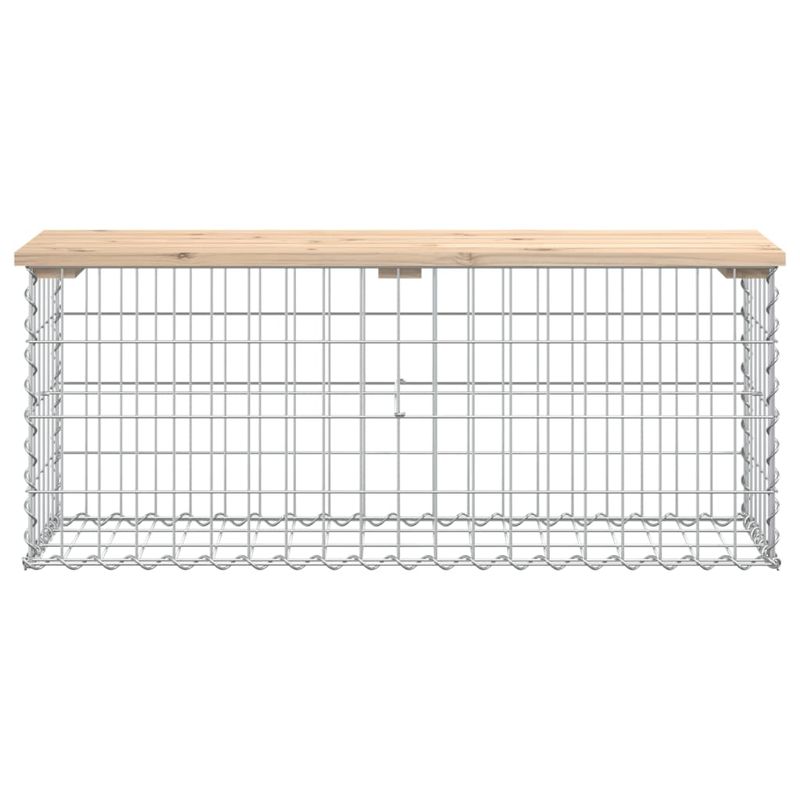 Casa si Gradina - Gradina si terasa - Mobilier exterior - Bancute de gradina - Banca de gradina, design gabion, 103x31,5x42 cm, lemn masiv pin - Infinity.ro