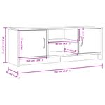Casa si Gradina - Mobilier - Comode si corpuri - Comode - Dulap TV, alb, 102x30x37,5 cm, lemn compozit - Infinity.ro