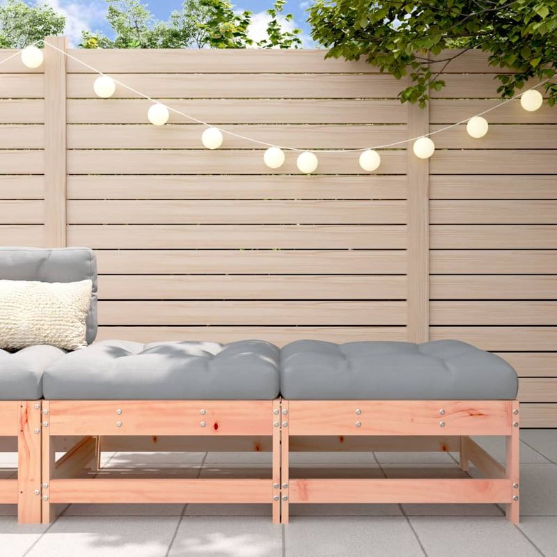 Casa si Gradina - Gradina si terasa - Mobilier exterior - Canapele si fotolii gradina - Taburete de gradina cu perne, 2 buc., lemn masiv douglas - Infinity.ro