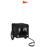 Petshop - Accesorii petshop - Culcusuri si custi - Genti si articole transport - Remorca bicicleta animale companie, negru, textil oxford/fier - Infinity.ro