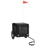 Petshop - Accesorii petshop - Culcusuri si custi - Genti si articole transport - Remorca bicicleta animale companie, negru, textil oxford/fier - Infinity.ro