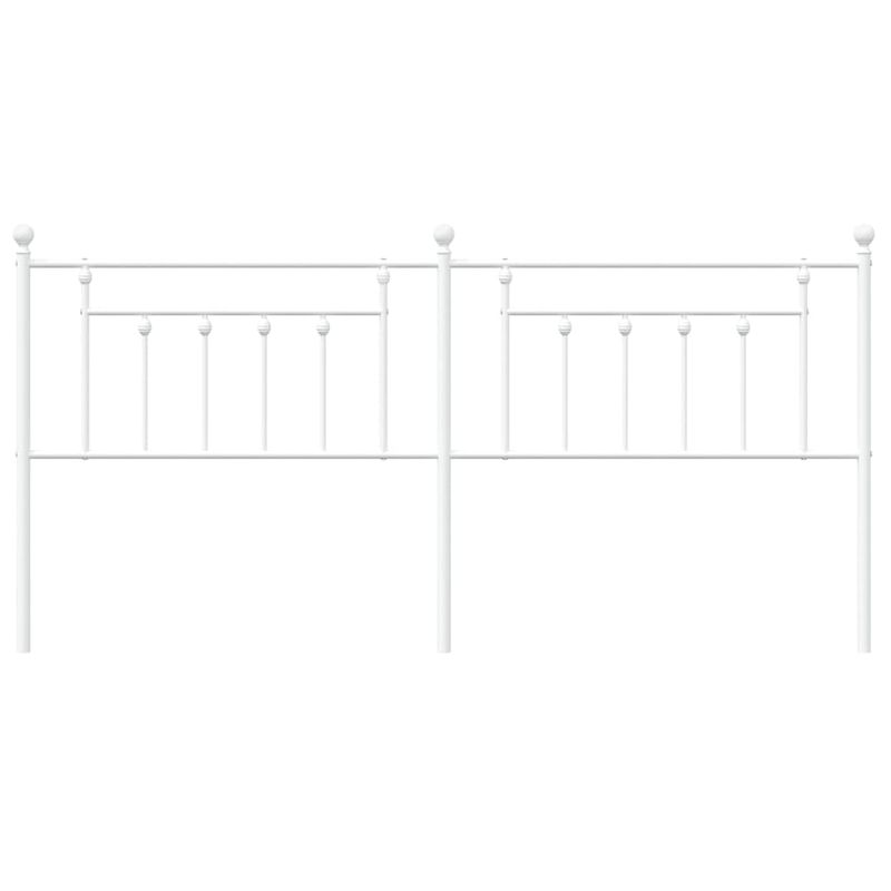 Casa si Gradina - Mobilier - Paturi si accesorii - Accesorii paturi - Tablie de pat metalica, alb, 193 cm - Infinity.ro