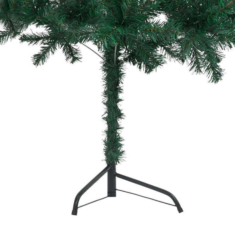 Casa si Gradina - Decoratiuni - Decoratiuni de sezon - Set brad Craciun artificial de colt LED&globuri verde 120cm PVC - Infinity.ro