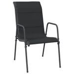 Casa si Gradina - Gradina si terasa - Mobilier exterior - Seturi mobila gradina - Set mobilier de gradina, 7 piese, negru, otel si textilena - Infinity.ro