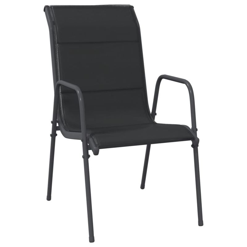 Casa si Gradina - Gradina si terasa - Mobilier exterior - Seturi mobila gradina - Set mobilier de gradina, 7 piese, negru, otel si textilena - Infinity.ro