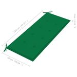Casa si Gradina - Gradina si terasa - Mobilier exterior - Bancute de gradina - Banca de gradina cu perna, 120 cm, bambus, verde, mărime 120x50x4 cm - Infinity.ro