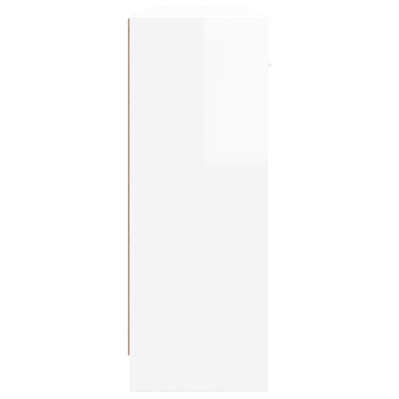 Casa si Gradina - Mobilier - Comode si corpuri - Comode - Servanta, alb extralucios, 91x28x75 cm, lemn prelucrat - Infinity.ro