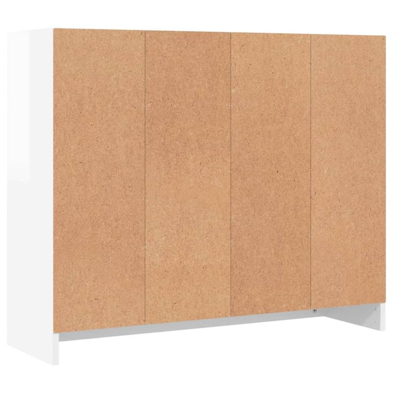 Casa si Gradina - Mobilier - Comode si corpuri - Comode - Servanta, alb extralucios, 91x28x75 cm, lemn prelucrat - Infinity.ro