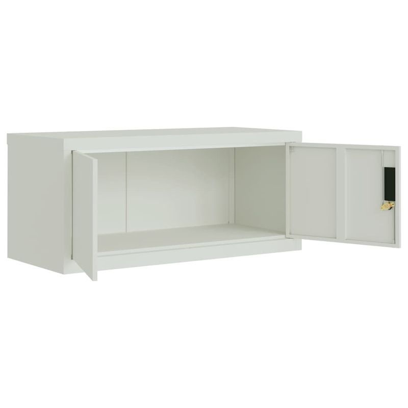 Casa si Gradina - Constructii - Depozitare, transport si protectie - Rafturi, fisete si vestiare - Fiset, gri deschis, 90x40x220 cm, otel - Infinity.ro