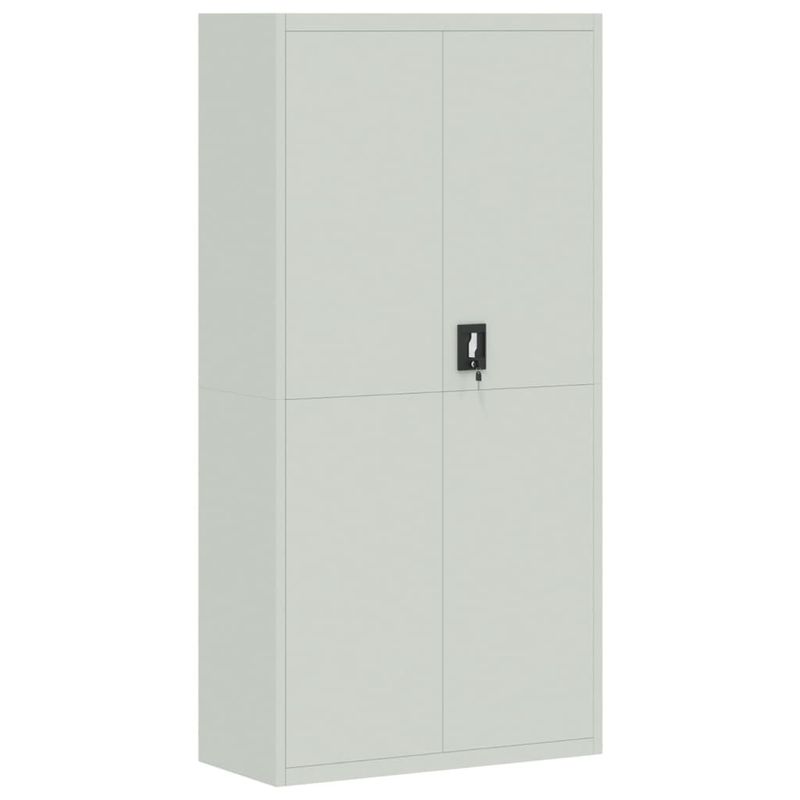 Casa si Gradina - Constructii - Depozitare, transport si protectie - Rafturi, fisete si vestiare - Fiset, gri deschis, 90x40x220 cm, otel - Infinity.ro