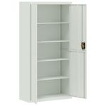 Casa si Gradina - Constructii - Depozitare, transport si protectie - Rafturi, fisete si vestiare - Fiset, gri deschis, 90x40x220 cm, otel - Infinity.ro